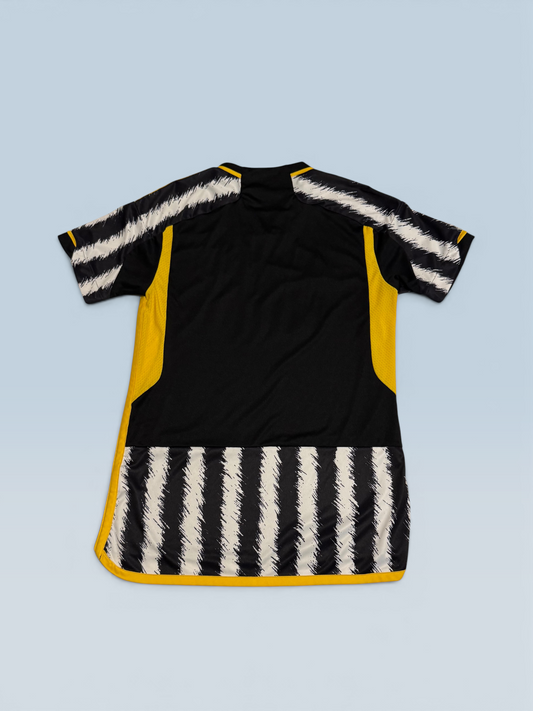 Juventus 2023-24 black and white striped home soccer jersey, Adidas kit – photo 2