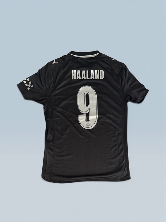 Erling Haaland #9 Manchester City 2025-26 black away soccer jersey – photo 2