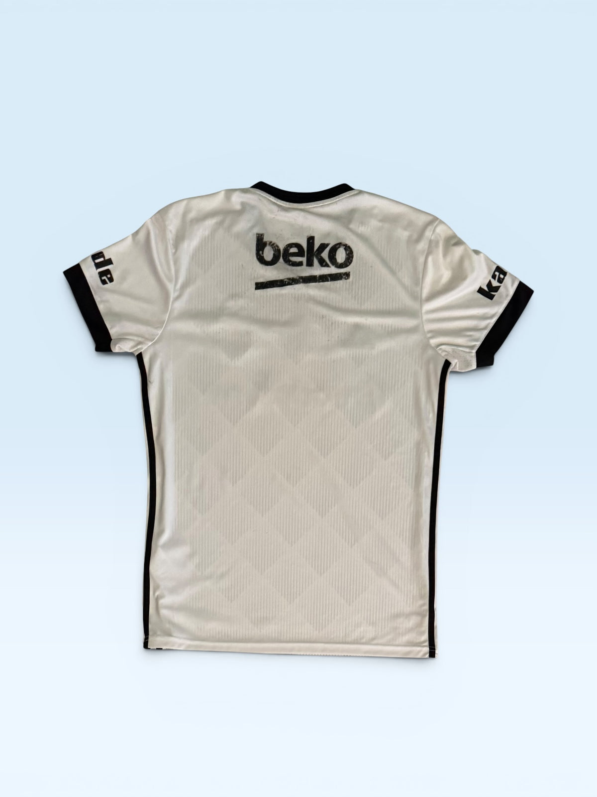 Besiktas 2017-18 black and white striped home soccer jersey, Adidas kit – photo 2