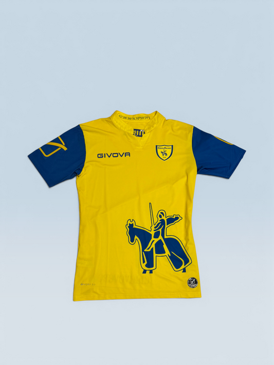 Chievo Verona 2020-21 home soccer jersey, Macron kit