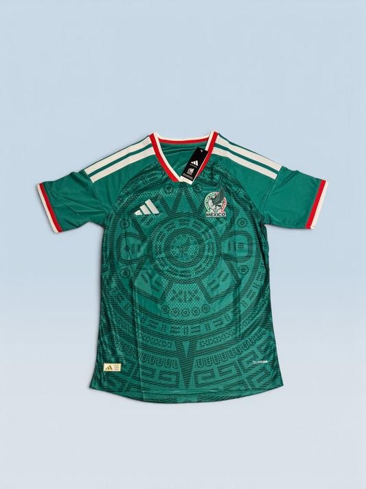 Mexico 2025-26 green home soccer jersey, Adidas World Cup kit