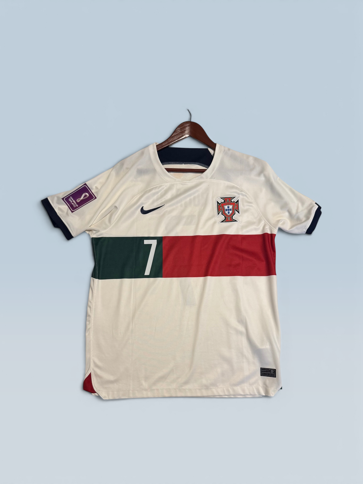 Cristiano Ronaldo #7 Portugal 2021-22 away soccer jersey, Nike kit