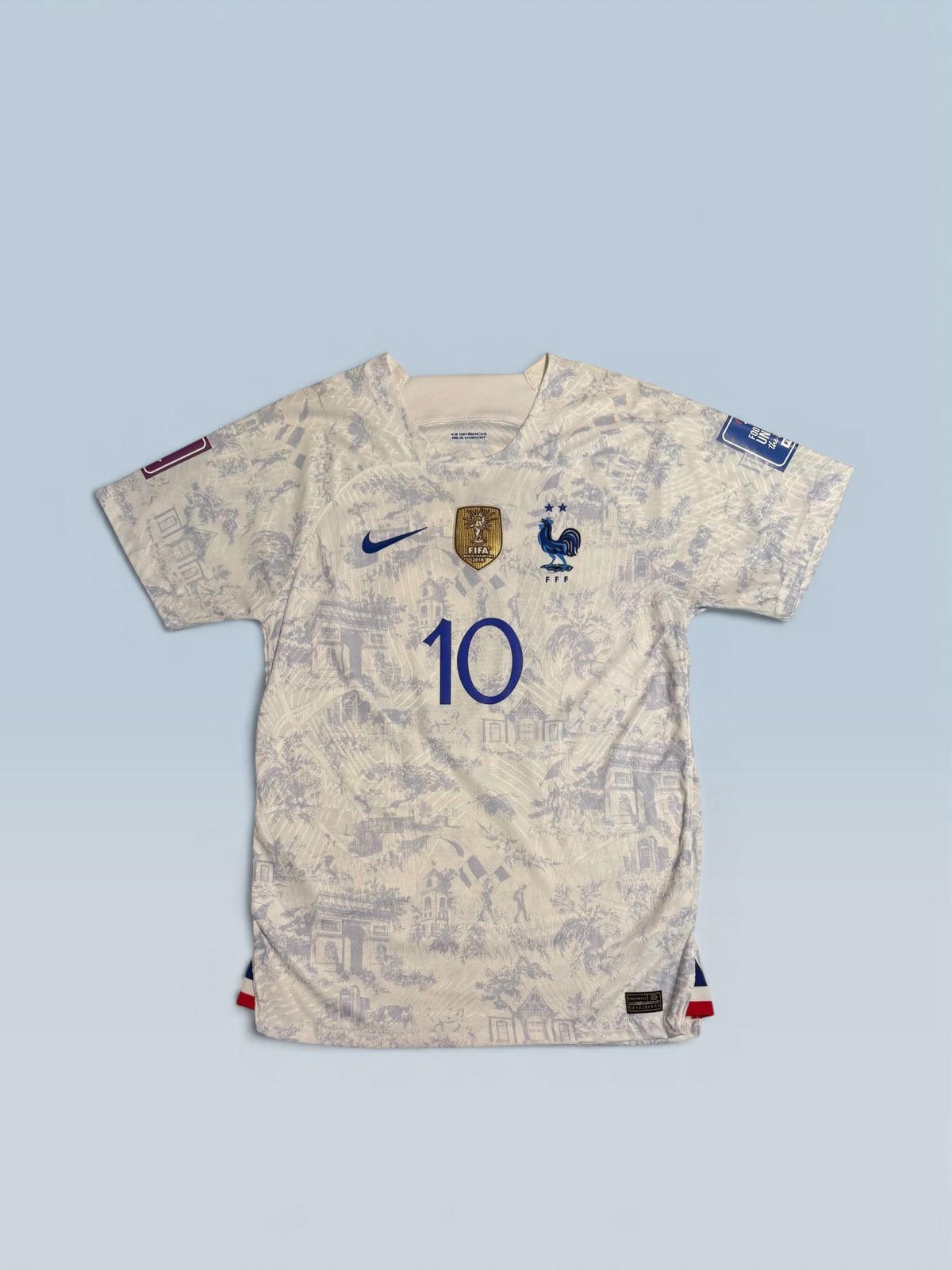 Kylian Mbappe #10 France 2021-22 away soccer jersey, Nike kit