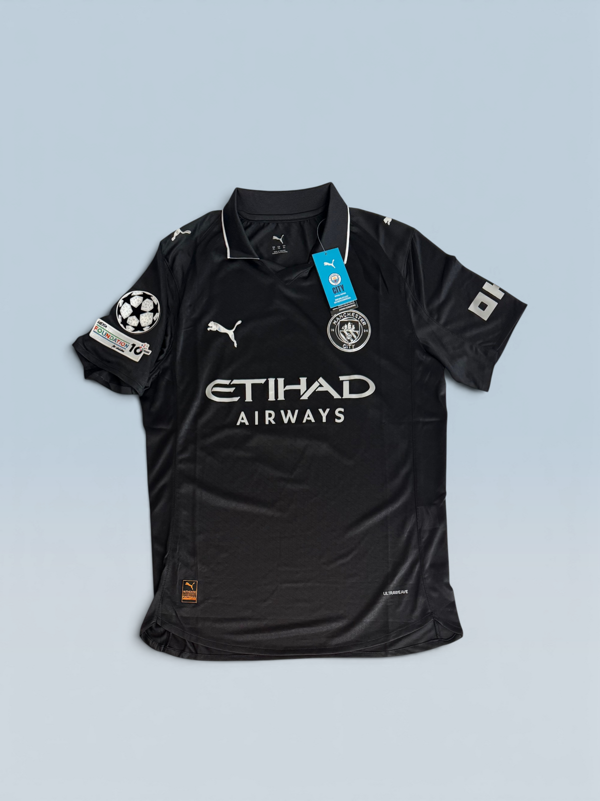 Erling Haaland #9 Manchester City 2025-26 black away soccer jersey