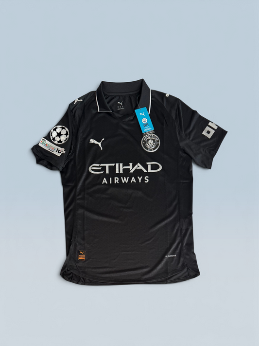 Erling Haaland #9 Manchester City 2025-26 black away soccer jersey