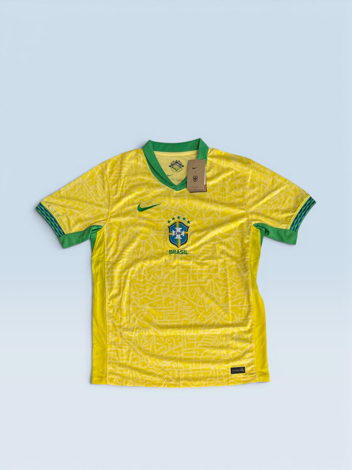 Brazil 2023-24 yellow home soccer jersey, Nike Selecao kit