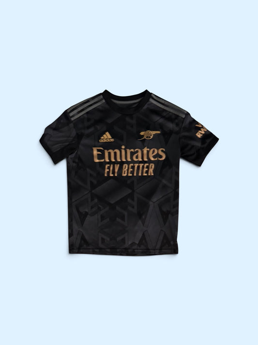 Arsenal 2022-23 yellow away soccer jersey, Adidas kit